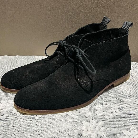 Calvin Klein Farnel Black Oily Suede boots Men’s 10 Chukka shoes